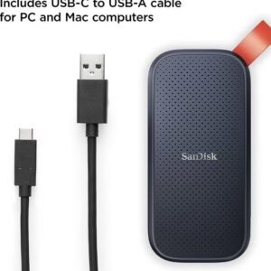 sandisk 1TB Portable SSD - Up to 800MB/s, USB-C, USB 3.2 Gen 2 - SDSSDE30-1T00-G26 - Image 3