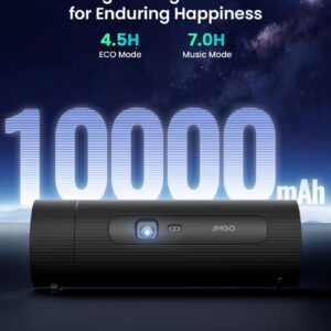 JMGO JMGO PicoFlix Portable Outdoor Projector with Rotating Gimbal, 1080P FHD & 3D, 420 ISO Lumens, Auto Focus, Built-in Battery 4.5H Movie Time, Google TV with Netflix, HDR10, 10W Speaker – Ideal for Camping & Travel - Image 6