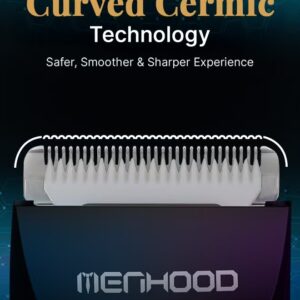 MENHOOD Trimmer Mini All-in-one Trimmer for Men with Waterproof IPX6 Design, SkinSafe Ceramic Technology, QuietRun 7000 RPM Motor, 4000K LED for Low Light Areas, Travel Lock, 90 Min Run Time & Fast Charging - Image 3