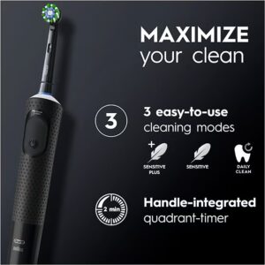 Oral-B Vitality 300 Protect x Clean Rechargeable Electric Toothbrush, Pack of 1 - Black - Image 3