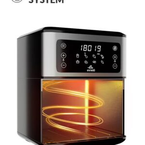 evvoli Air Fryer 5.5L, 8 Preset Programs With Digital Control Panel Display, Built-In Preheat Function 5.5 L 1700 W EVKA-AF5508D Grey - Image 7