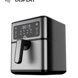 evvoli Air Fryer 5.5L, 8 Preset Programs With Digital Control Panel Display, Built-In Preheat Function 5.5 L 1700 W EVKA-AF5508D Grey - Image 9