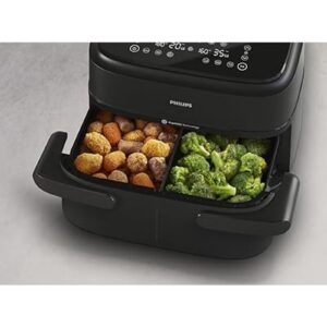 Philips 1000 series FlexDrawer Dual Basket Air Fryer,detachable tray divider,HomeID app,With 6 presets and 10 cooking methods-NA150/09 7.1 L 2450 W NA150/09 black - Image 3