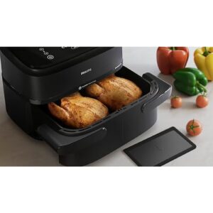 Philips 1000 series FlexDrawer Dual Basket Air Fryer,detachable tray divider,HomeID app,With 6 presets and 10 cooking methods-NA150/09 7.1 L 2450 W NA150/09 black - Image 4