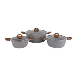 Chef Master 10 Piece Non stick Cookware Set With 5 Layer Granite Coating DC2284 - Image 5