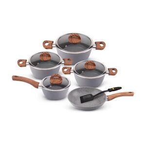 Chef Master 10 Piece Non stick Cookware Set With 5 Layer Granite Coating DC2284 - Image 7