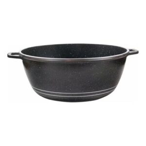 DESSINI 10-Piece Granite Non Stick Cookware Set Includes 4xCasserol With Lid 32cm, 28cm, 24cm, 20cm, 1xShallow Pot With Lid 28 cm Black 32,28,24,20,28cm - Image 7