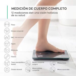 eufy Smart Scale C1 with Bluetooth, Body Fat Scale, Wireless Digital Bathroom Scale, 15 Measurements, Weight/Body Fat/BMI, Fitness Body Composition Analysis, Black, lbs/kg - Image 5