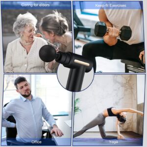 EzzySo Mini Massage Gun Percussion Deep Tissues Muscle Massager Gun With 6 Speeds Massage Device Super Quiet Portable Electric Handheld Body Massager For Back Neck Pain Relief - Image 4