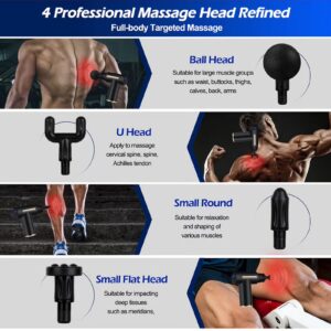 EzzySo Mini Massage Gun Percussion Deep Tissues Muscle Massager Gun With 6 Speeds Massage Device Super Quiet Portable Electric Handheld Body Massager For Back Neck Pain Relief - Image 7