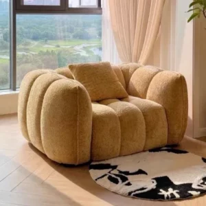 Retro Sofas Living Room Sofas Bedroom Modern Single Person Comfortable Soft Chair Household Giant Pufff Armchair Accessories - Image 1
