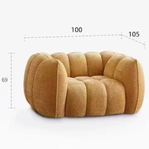 Retro Sofas Living Room Sofas Bedroom Modern Single Person Comfortable Soft Chair Household Giant Pufff Armchair Accessories - Image 6
