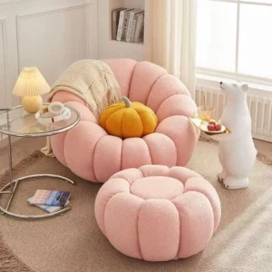 Lazy sofa can lie down and sleep on small sofa, bedroom balcony, leisure chair, cream style lazy chair, tatami chair - Image 2