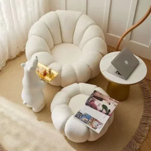 Lazy sofa can lie down and sleep on small sofa, bedroom balcony, leisure chair, cream style lazy chair, tatami chair - Image 3