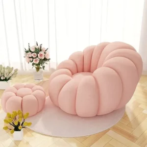 Lazy sofa can lie down and sleep on small sofa, bedroom balcony, leisure chair, cream style lazy chair, tatami chair - Image 6