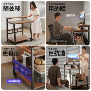 Computer Desk Desktop Small Home Mini Mobile Learning Notebook Bedroom Bedside Table - Image 4