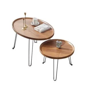 Folding coffee table household combination simple bay window balcony hotel low floor tea table living room furniture - Image 6
