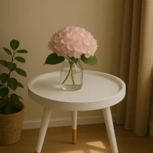Minimalist Nordic round Side Table with Gold Legs Walnut Top Small Coffee Table for Living Room Or Bedside Setup - Image 4