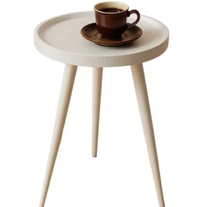 Minimalist Nordic round Side Table with Gold Legs Walnut Top Small Coffee Table for Living Room Or Bedside Setup - Image 6