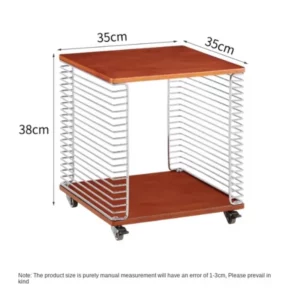 Realife Middle Ancient Style Stainless Steel Edge Table For Household Use With Wheels Geometric Storage Edge Table Easy To Move - Image 6