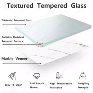 Coffee table living room home light luxury modern simple coffee table TV cabinet combination apartment tempered Glass table - Image 5