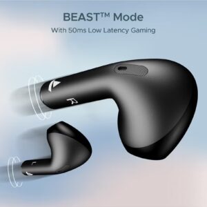 boAt Airdopes Alpha With 35 HRS Playback, 13mm Drivers, Dual Mics ENx & Beast Mode Jet Black - Image 4