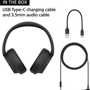 Sony WH-CH720 Noise Cancelling Wireless Headphones Bluetooth Over The Ear With Mic For Phone Call Black Black - Image 5