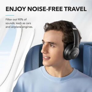 By Anker Q20i Hybrid Active Noise Cancelling Headphones, Wireless Over-Ear Bluetooth, 40H Long ANC Playtime, Hi-Res Audio, Big Bass, Customize Via An App, Transparency Mode, Ideal For Travel Black Black - Image 7