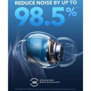 Soundcore Liberty 4 NC Earbuds, 98.5 Percent Noise Reduction, Adaptive Cancelling To Ears And Environment, Hi-Res Sound, 50H Battery, Wireless Charging, Bluetooth 5.3 Black - Image 6