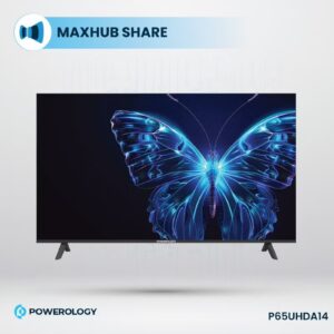 65 inch UHD 4K Smart TV Android DLED Frameless Design / HDR Support / 3840x2160 Resolution / Speaker / Maxhub Share / YouTube / Netflix / Shahid / Movies / Home / User-Friendly Interface - Black - Image 2