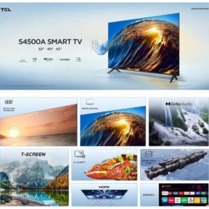 TCL 32 Inch S4500A HD Smart TV | Android Smart TV | HDR TV | T-Screen | Ai-Clarity | Dolby Audio | Metallic Bezel-less | Wifi, HDMI, USB | Multiple Viewing Modes | Ideal For Bedroom & Small Spaces - International Version 32S4500A Black - Image 7