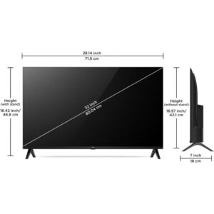 TCL 32 Inch S4500A HD Smart TV | Android Smart TV | HDR TV | T-Screen | Ai-Clarity | Dolby Audio | Metallic Bezel-less | Wifi, HDMI, USB | Multiple Viewing Modes | Ideal For Bedroom & Small Spaces - International Version 32S4500A Black - Image 8