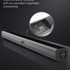 2.0CH Sound Bar - 3000W (PMPO) Bluetooth 5.0 Sound Bar Cinema Movie with LED Display, Music Player Song Player For Home Office indoor and outdoor, Remote Control & USB/AUX/HDMI/Optical Support, Tv Entertainment – 2 Year Warranty, SB 1401 Black SB 1401 Black - Image 4