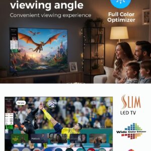 32" HD QLED Google TV | Sharp Picture with Sleek Design, with Built-in Apps | Dolby Audio, HDMI & USB Connectivity | Voice Remote with Google Cast | GLED3215GTQLD - Image 5