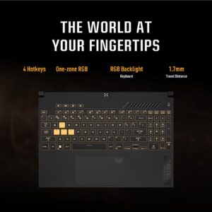 TUF Gaming A15 FA507NUR-LP053W Laptop With 15.6-Inch 144Hz Display, AMD Ryzen 7-7435HS Processor/16GB RAM/1TB SSD/6GB NVIDIA GeForce RTX 4050 Graphics Card/ English/Arabic Mecha Grey - Image 6
