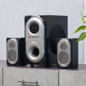 2-In-1 CH Multimedia Speaker, Remote Control | Powerful 5.25 Inch Sub-Woofer | USB, Bluetooth And Multiple Device Inputs | Surround Sound Effect Super Bass GMS7493N Black - Image 5