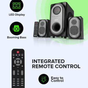 2-In-1 CH Multimedia Speaker, Remote Control | Powerful 5.25 Inch Sub-Woofer | USB, Bluetooth And Multiple Device Inputs | Surround Sound Effect Super Bass GMS7493N Black - Image 8