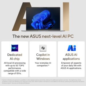 ASUS Vivobook S 14 Touchscreen Laptop With 14-Inch OLED Display, AMD Ryzen AI 9-365 Processor/32GB RAM/1TB SSD/Windows 11 Pro with Copilot Key Arabic Neutral Black Arabic Neutral Black - Image 6