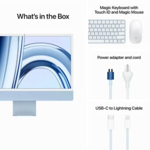 Apple iMac AIO With 24-Inch Retina Display,M3 chip 8 Core CPU And 10 Core GPU Processor/8GB RAM/256GB SSD/Includes Apple Magic English Keyboard and Mouse English Blue - Image 2
