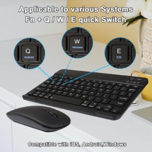 T I G O Universal Wireless Keyboard & Mouse Combo with Arabic & English Ergonomic Design and Silent Typing Keys Ultra Slim Design Compatible with Android Apple iPad IOS Windows & Mac (Black) - Image 2