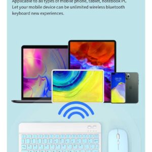 T I G O Universal Wireless Keyboard & Mouse Combo with Arabic & English Ergonomic Design and Silent Typing Keys Ultra Slim Design Compatible with Android Apple iPad IOS Windows & Mac (Black) - Image 10