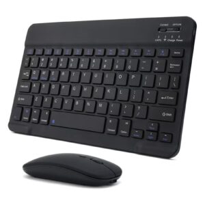 T I G O Universal Wireless Keyboard & Mouse Combo with Arabic & English Ergonomic Design and Silent Typing Keys Ultra Slim Design Compatible with Android Apple iPad IOS Windows & Mac (Black) - Image 3