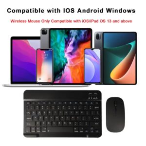 T I G O Universal Wireless Keyboard & Mouse Combo with Arabic & English Ergonomic Design and Silent Typing Keys Ultra Slim Design Compatible with Android Apple iPad IOS Windows & Mac (Black) - Image 7