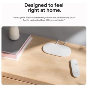 Google TV Streamer 4K - Fast Streaming Entertainment on Your TV with Voice Search Remote - Watch Movies, Shows, Live TV, and Netflix in 4K HDR - Smart Home Control - 32 GB of Storage - Porcelain Porcelain - Image 5