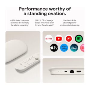 Google TV Streamer 4K - Fast Streaming Entertainment on Your TV with Voice Search Remote - Watch Movies, Shows, Live TV, and Netflix in 4K HDR - Smart Home Control - 32 GB of Storage - Porcelain Porcelain - Image 8