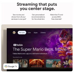 Google TV Streamer 4K - Fast Streaming Entertainment on Your TV with Voice Search Remote - Watch Movies, Shows, Live TV, and Netflix in 4K HDR - Smart Home Control - 32 GB of Storage - Porcelain Porcelain - Image 3