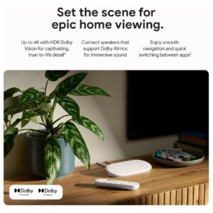 Google TV Streamer 4K - Fast Streaming Entertainment on Your TV with Voice Search Remote - Watch Movies, Shows, Live TV, and Netflix in 4K HDR - Smart Home Control - 32 GB of Storage - Porcelain Porcelain - Image 9