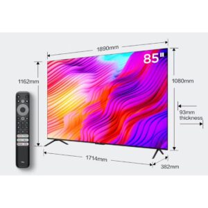 TCL 85 Inch 4K Ultra HD Smart TV, Google TV With 120Hz Game Accelerator, Dolby Vision & Atmos, HDR 10, Built-In Chromecast Assistant, 60HZ MEMC, (2023 Model) 85P745 Black 85P745 Black - Image 2