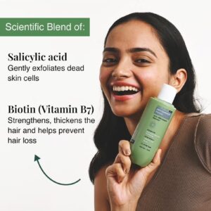 Anti Dandruff Shampoo | Reduces Up to 100% Dandruff and Strengthens Hair | Derma Approved Shampoo with Salicylic Acid & Biotin | Shampoo For All Hair types | For Women And Men | 250ml - Image 3