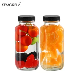 2/4PCS 350ML Glass Bottle Leakproof Vintage Water Bottle for Juicing Hot Sauce Kombucha Ginger Jar Potion Milk Bottle Whiskey - Image 1